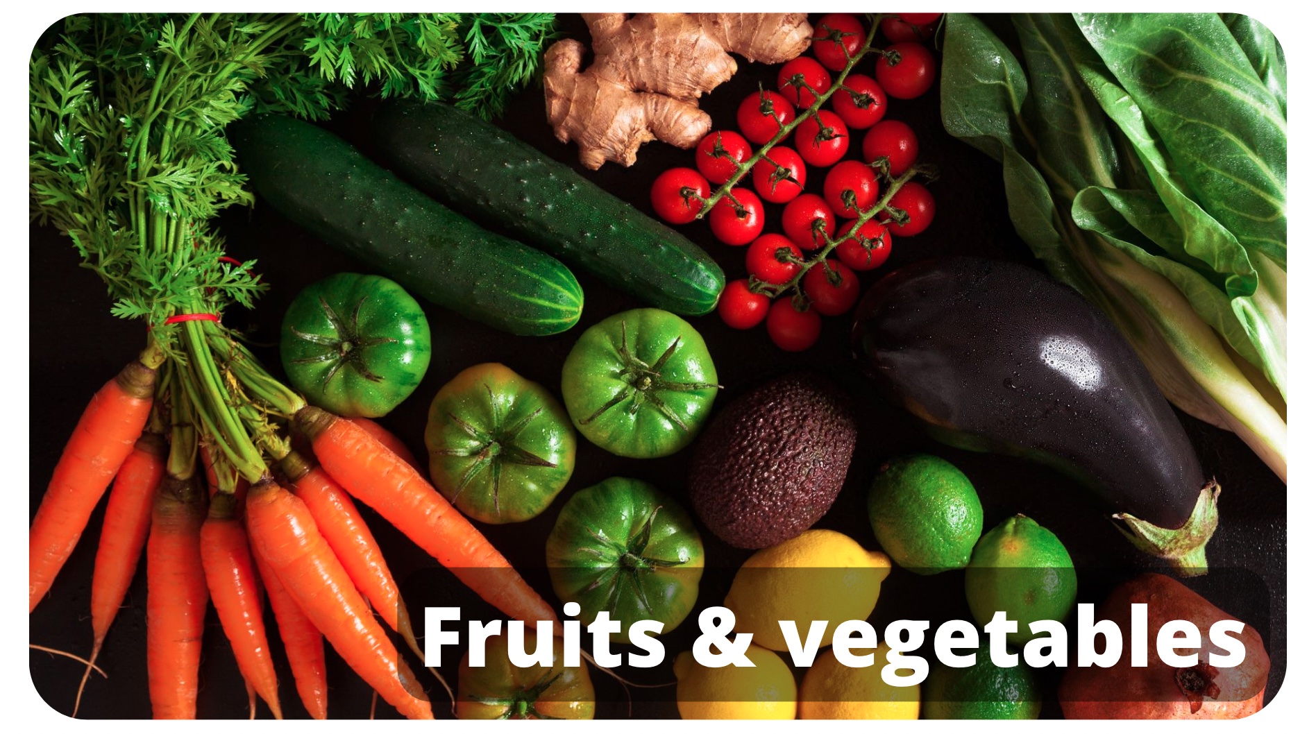 Fruits and vegetables: colorful fruits and vegetables
