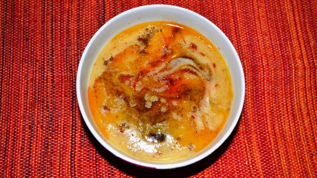 example 4 of soup recipes: a bowl of dried fava bean soup - bissara