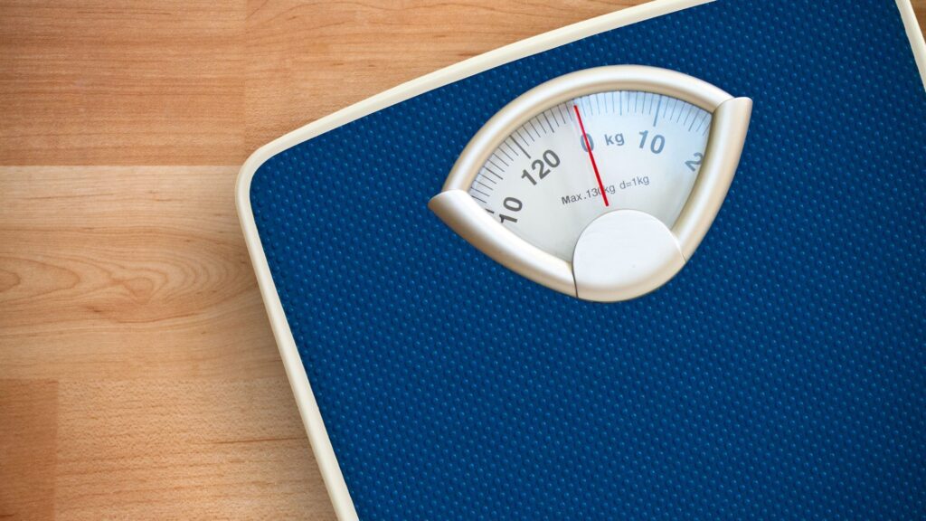 Blue Weight Scale for Weight Management.