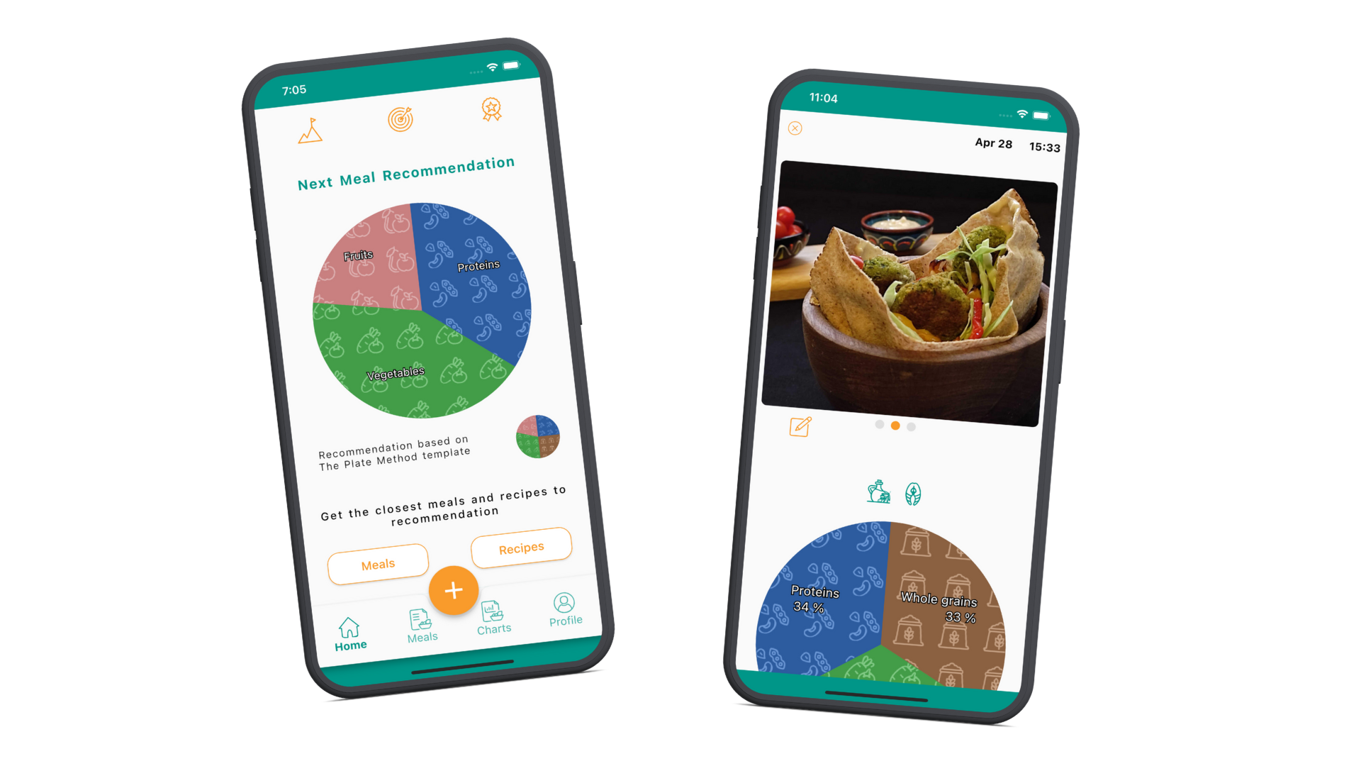 justaplate app meal tracker screenshots