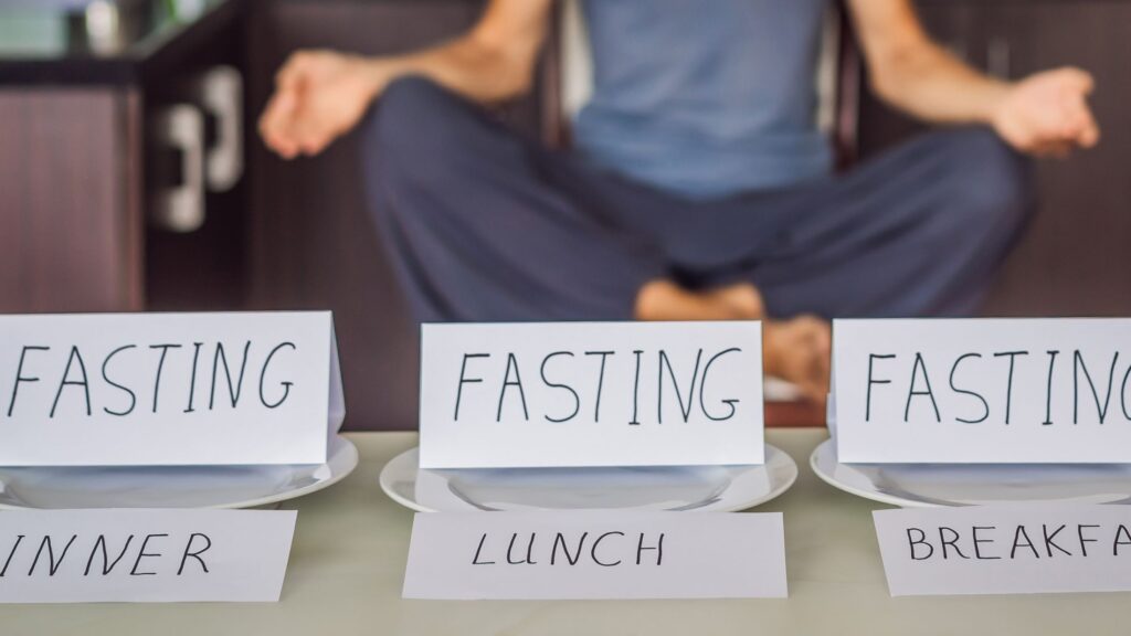 a person practicing intermittent fasting