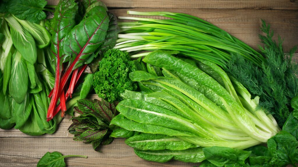 leafy green vegetables